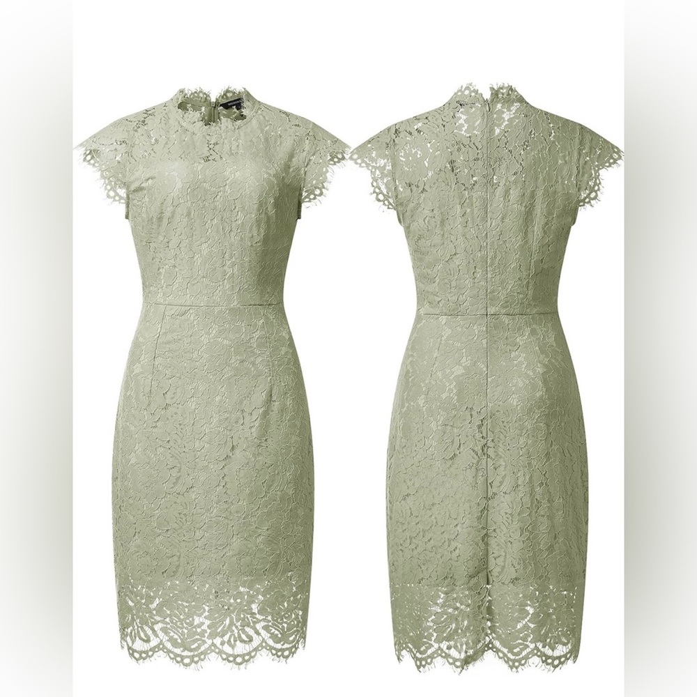 NWT; Sage lace dress - Picture 4 of 4